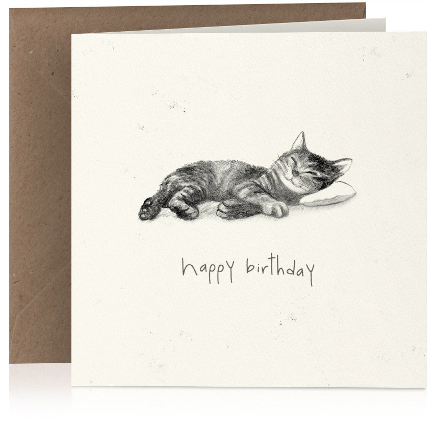 Relaxing cat (birthday) x 6