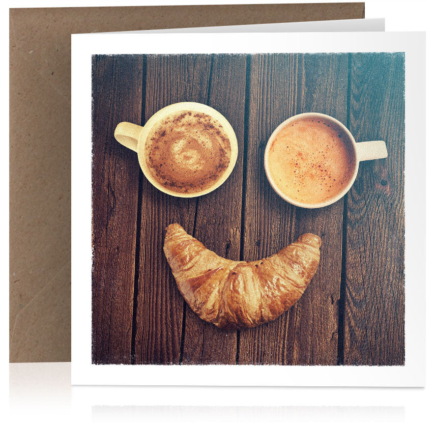 Coffees and croissant x 6