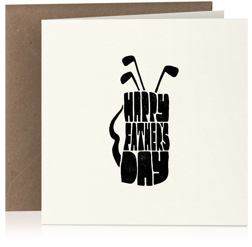Golf bag Fathers Day in screen-print style