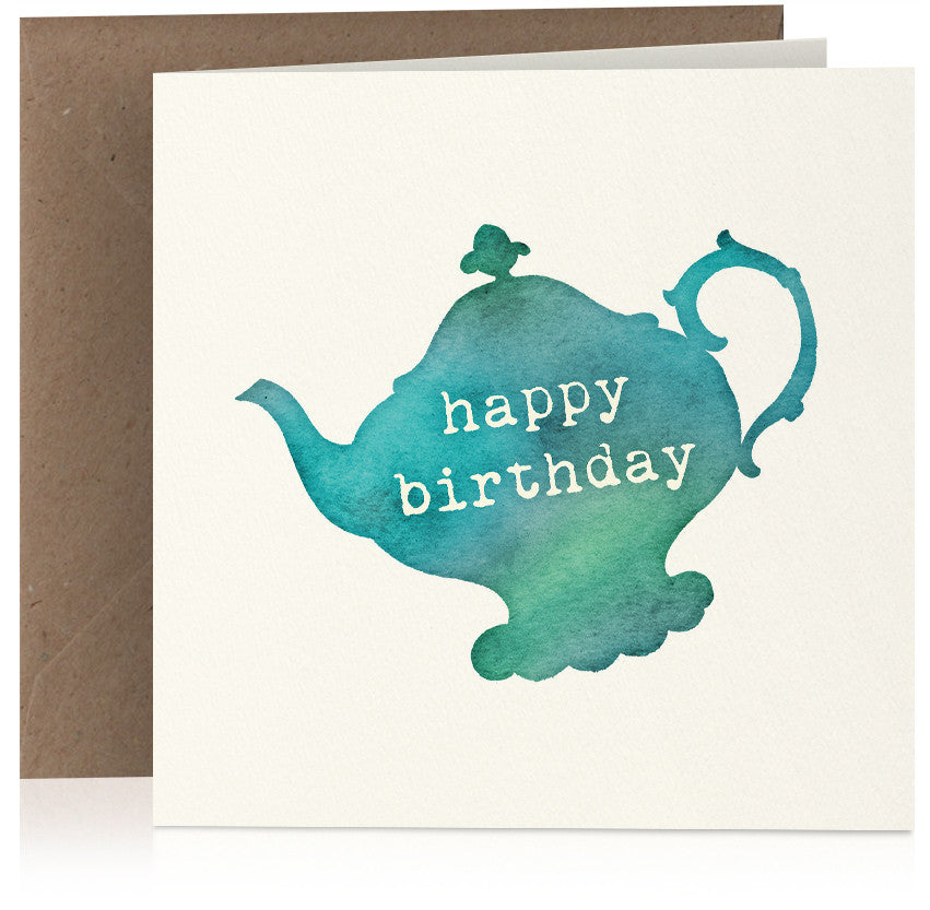 Birthday teapot x 6