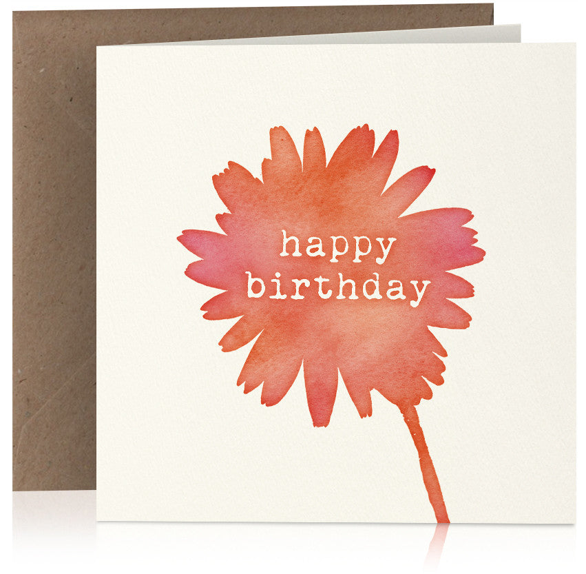Orange birthday flower x 6