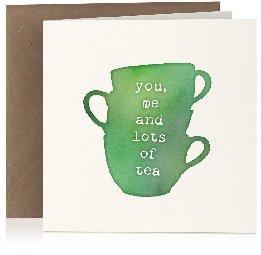 Green teacups x 6