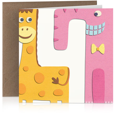 Giraffe and elephant (four) x 6