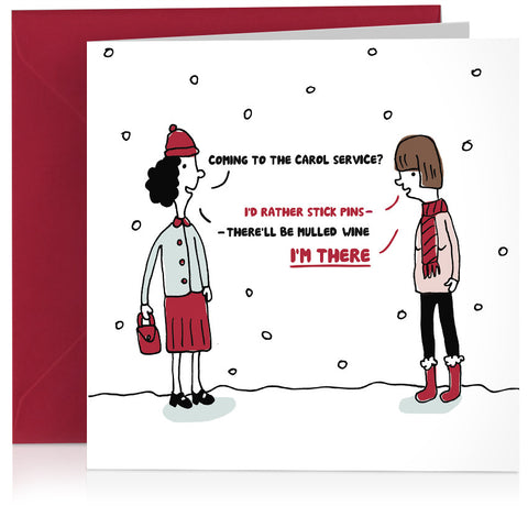 'Carols' humorous Christmas card