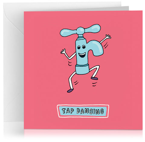 'Tap dancing' humorous birthday card